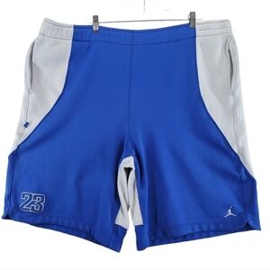 Nike Shorts #23 Mens 2XL Blue White Drawstring Polyester Basketball Athletic